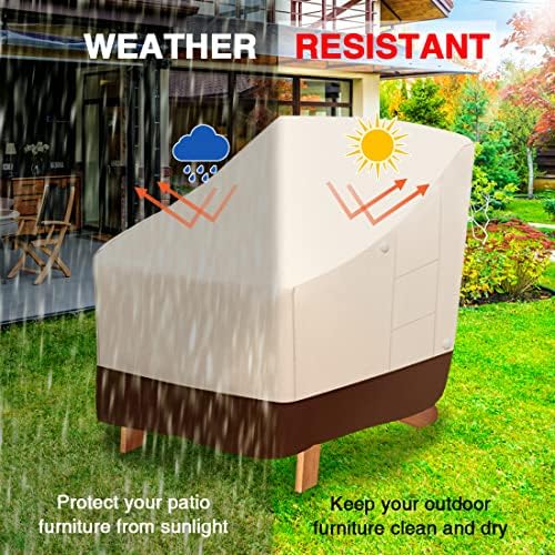 Tuyeho Adirondack Patio Chair Cover 38x31x30 Waterproof Outdoor 900D