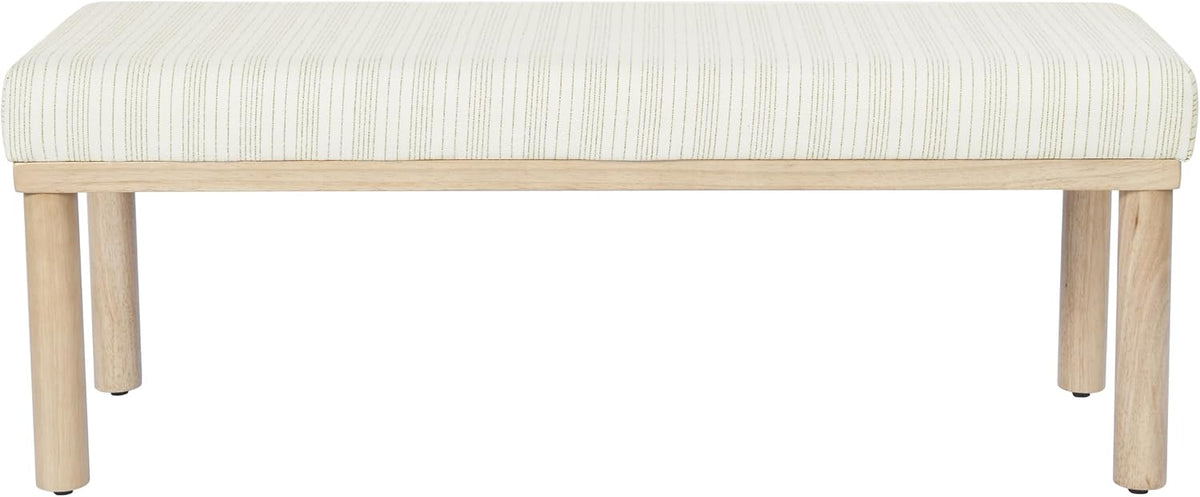 HomePop 47.5" Oslo Bench - Marigold Pinstripe Fabric