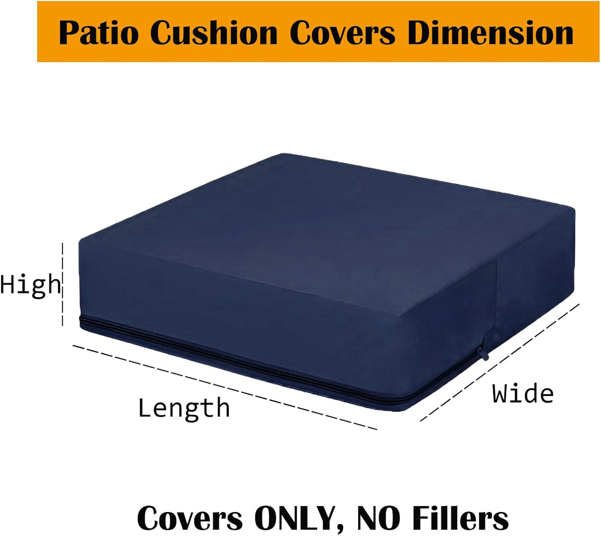 SK Studio Patio Cushion Covers Waterproof Outdoor Furniture Cushion Covers
