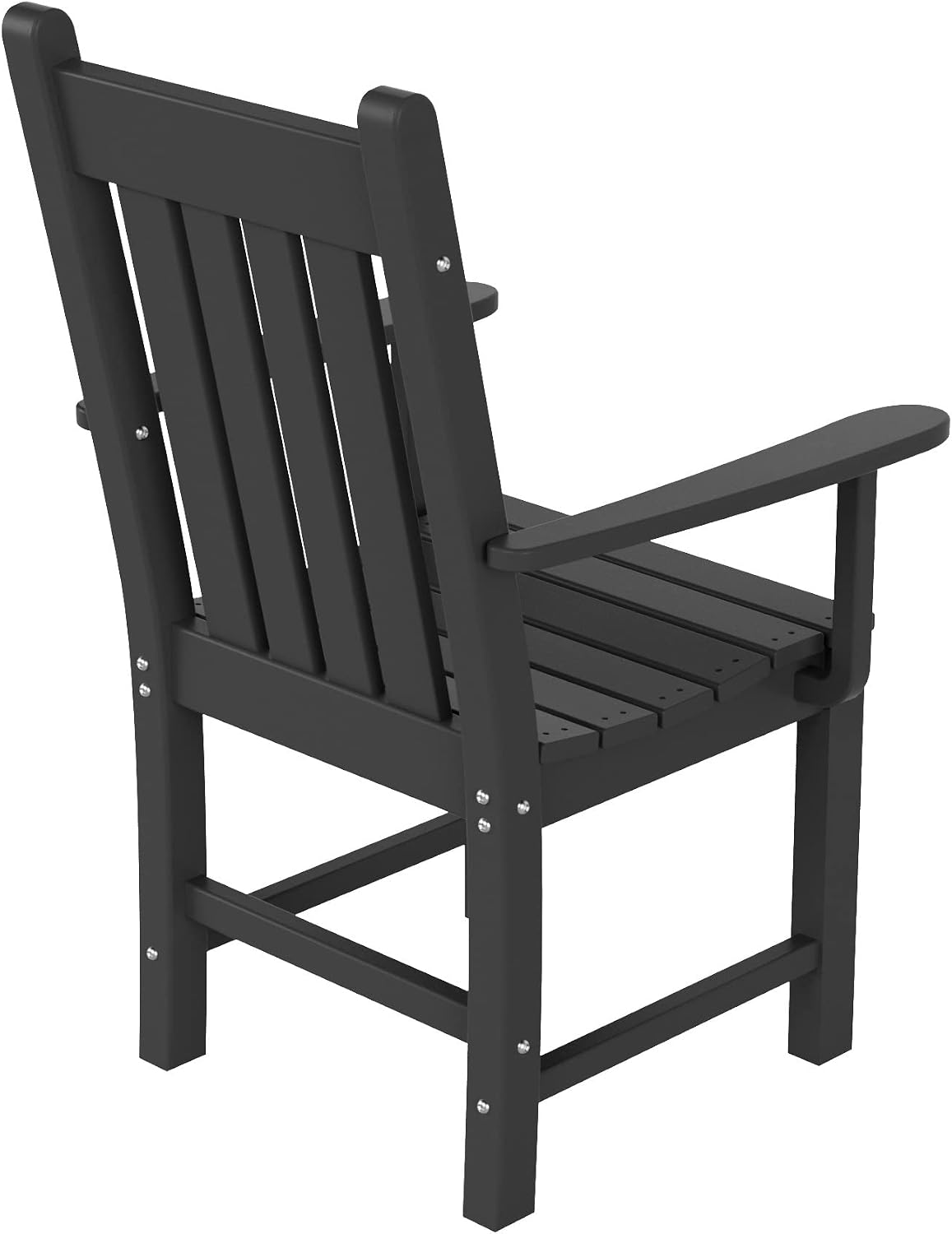 westintrends malibu classic outdoor dining chairs with arms showing dimensions