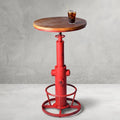Topower Industrial Bar Table 38.58-48.43" Adjustable Pub Table Kitchen Dining Coffee Bistro Table Antique Red