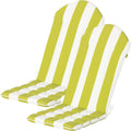 Goodgoods 20x50 Adirondack Chair Cushions 2-Pack, 30D Foam, Green Stripes