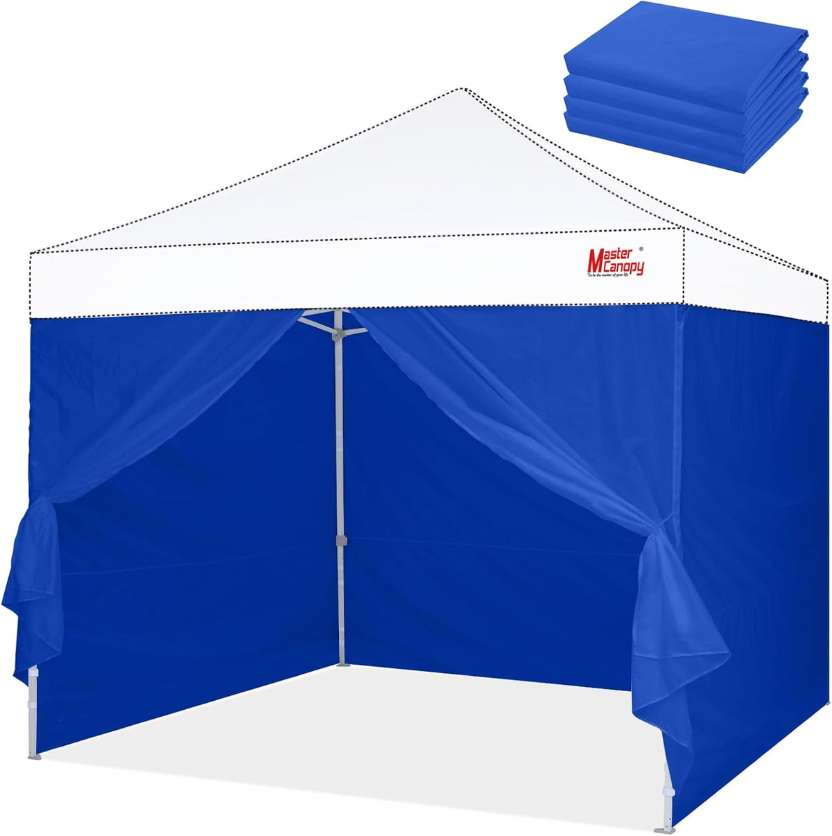 MASTERCANOPY 10x10 Sidewall Kit 3 Sidewalls & 1 Doorwall Blue