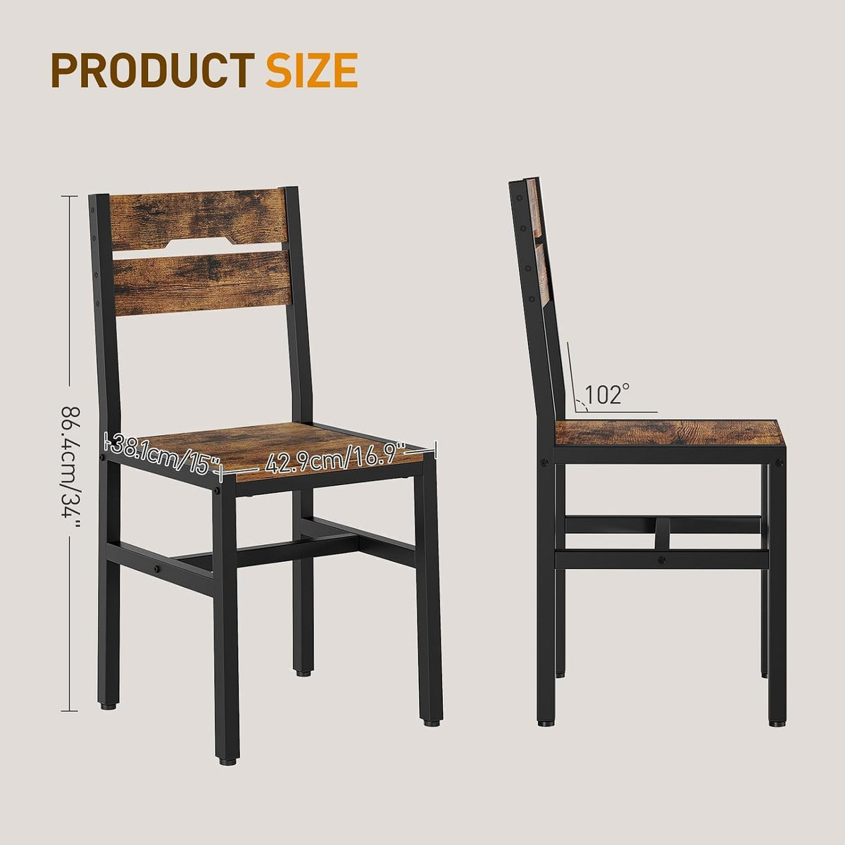 RALGEND Dining Chairs Set of 4, Kitchen Chairs, Dining Room Chairs