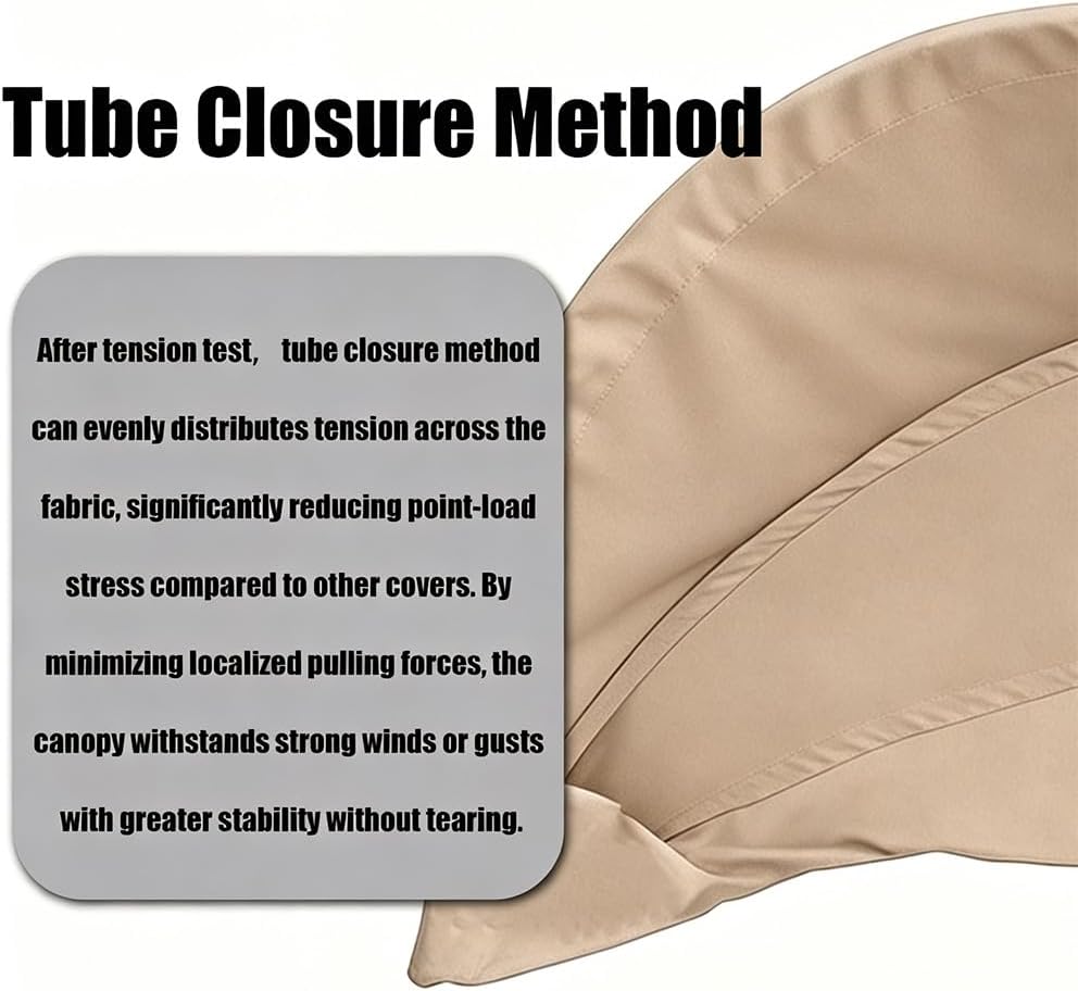 outdoor daybed canopy replacement, 66 in, frame is, close-up detail