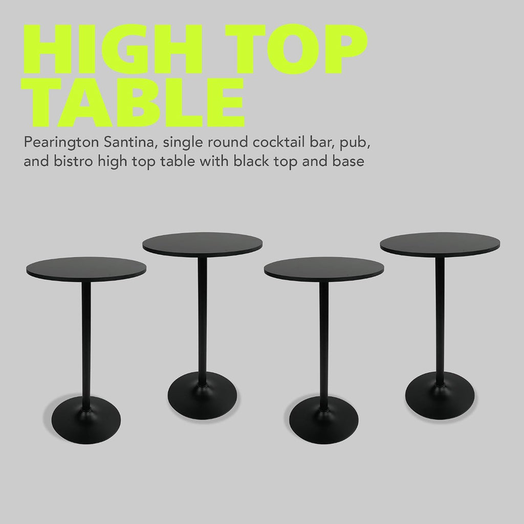 pearington round bar height pub table, black, 4pk shown in use