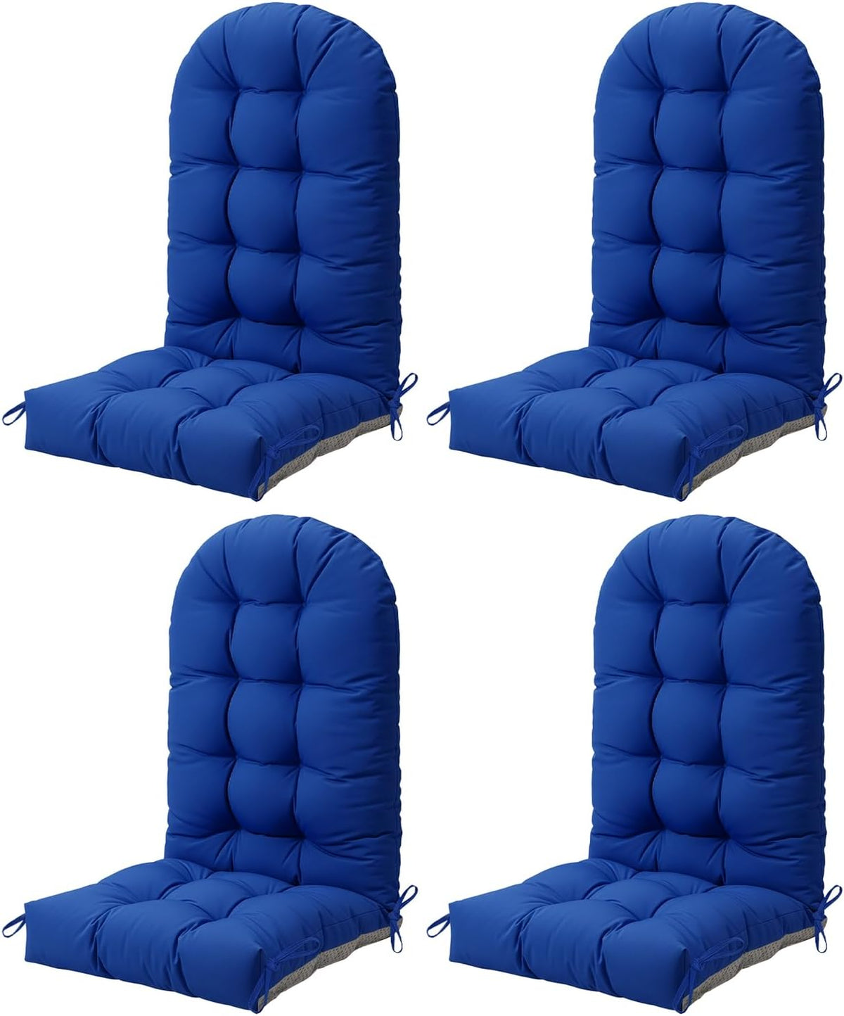 FOOWIN Adirondack Chair Cushion Set of 4, High Back Rocking Chair Cushions