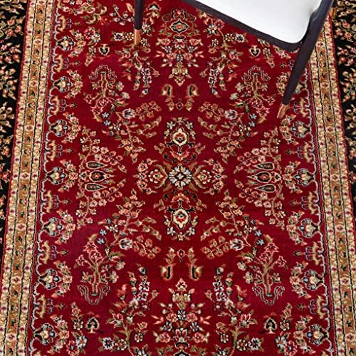 SAFAVIEH Area Rug 9x12 - Lyndhurst Collection - Large - Red & Black, Traditional Oriental Design, Non-Shedding & Easy to Clean, Ideal for Living Room, Bedroom, Dining Space (LNH331B)