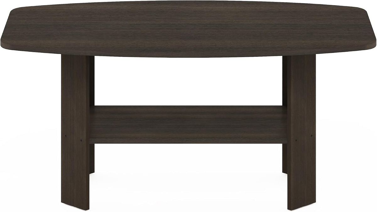 Furinno Simple Design Coffee Table, Dark Brown
