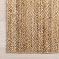 nuLOOM Rigo Natural Solid Flatweave Area Rug, Oval 9' x 12'
