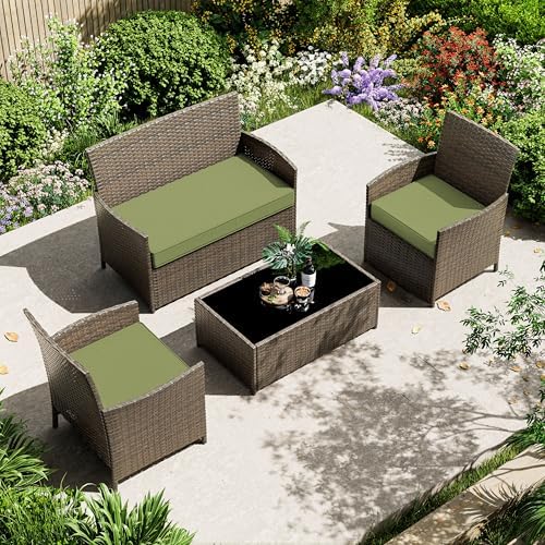 3 Pcs Outdoor Patio Furniture Cushion Replacement Cover, Cover Only