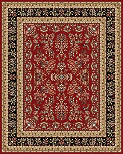 SAFAVIEH Area Rug 9x12 - Lyndhurst Collection - Large - Red & Black, Traditional Oriental Design, Non-Shedding & Easy to Clean, Ideal for Living Room, Bedroom, Dining Space (LNH331B)