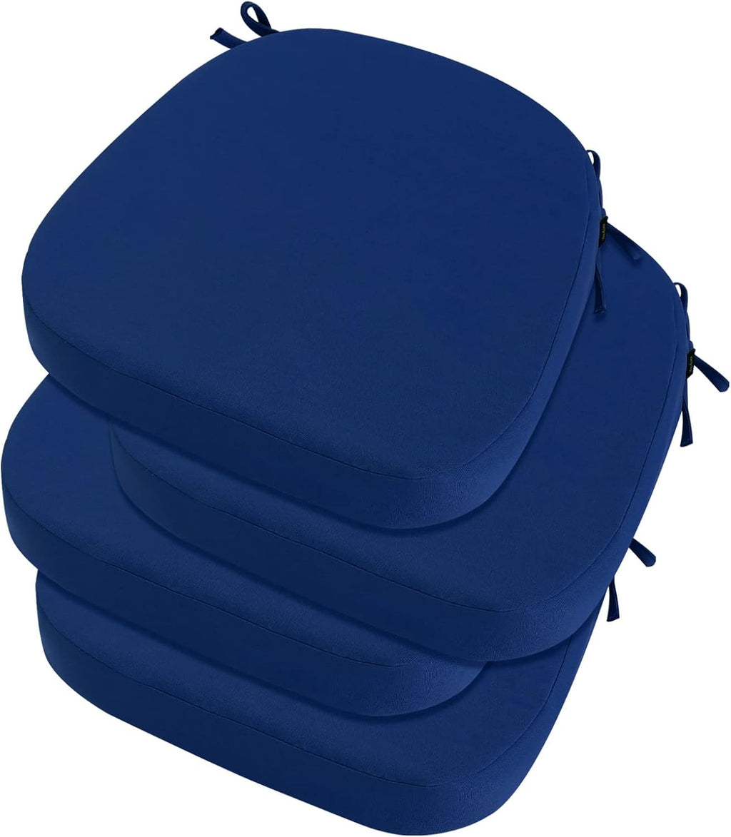 idee-home Outdoor Chair Cushions Set of 4, 17" x 17" D-Shaped