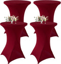 4Pack Burgundy Cocktail Table Covers 32x43Inch Cocktail Table Tablecloths