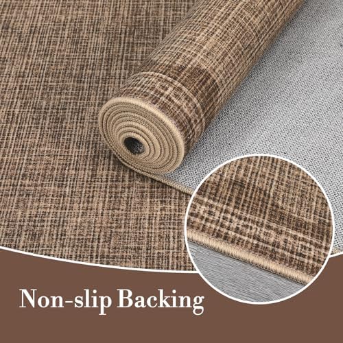 8x10 Scalloped Area Rugs Coffee Washable Living Room Bedroom Rug