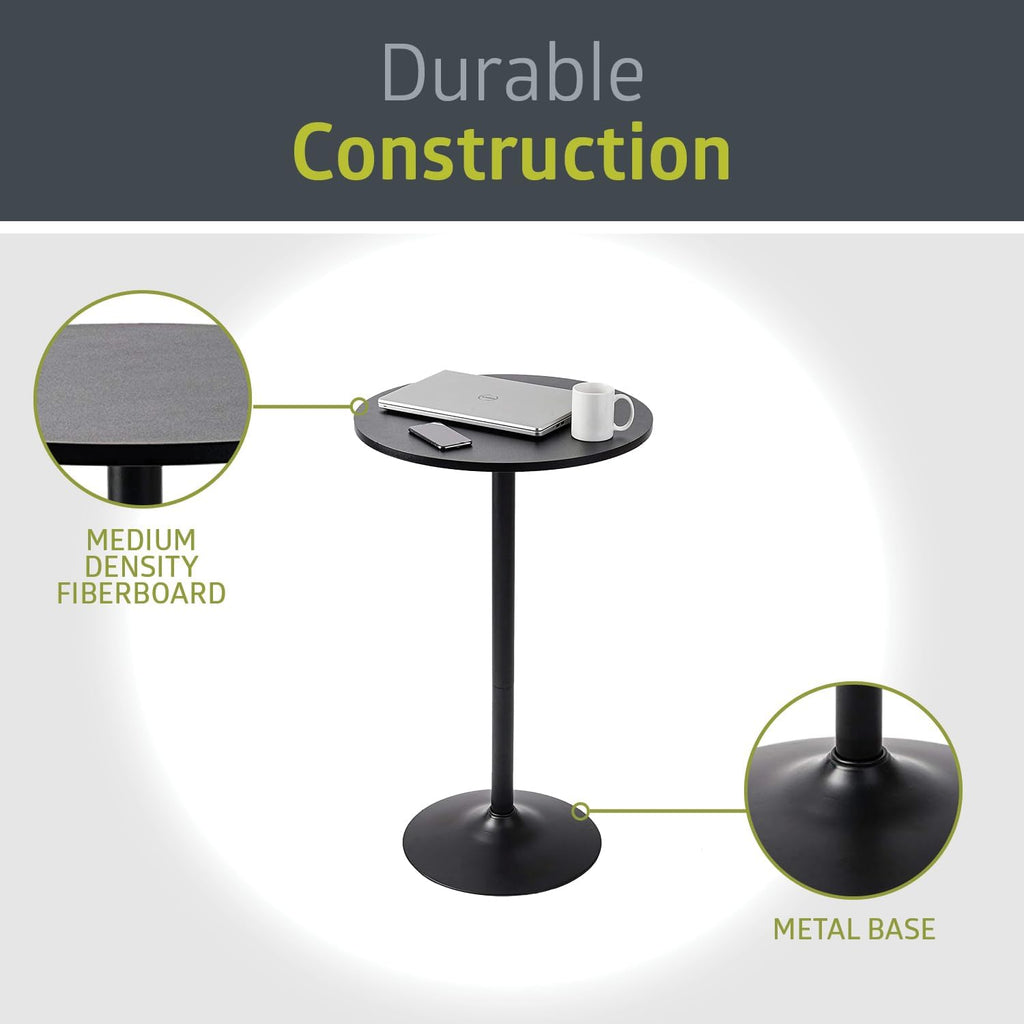 pearington pub table, jet black, 4pk, side view