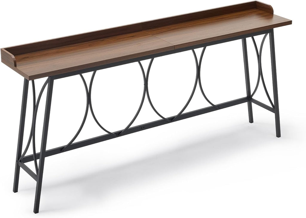 vingli 82" long bar table, rectangular counter height, close-up detail