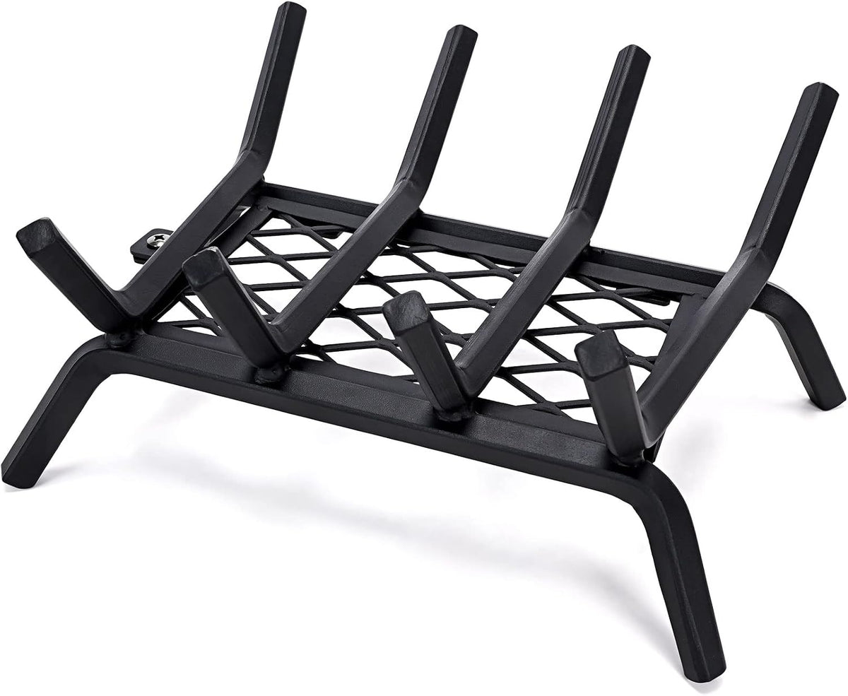 INNO STAGE 14 Inch Fireplace Grate with Ember Retainer