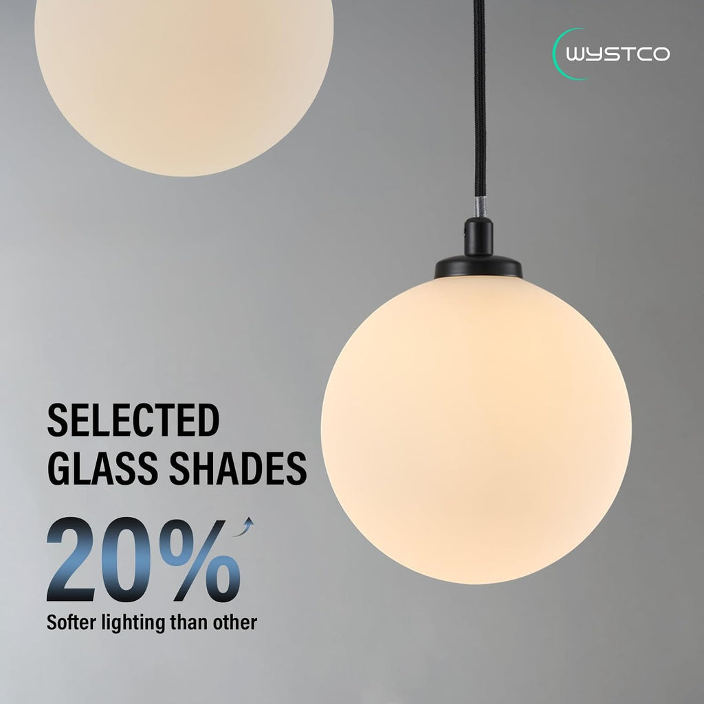 1-light globe chandelier, modern gold pendant lights, smoke, side view