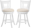 PrimeZone 24 Inch Swivel Counter Height Bar Stools Set of 2, Island Chairs