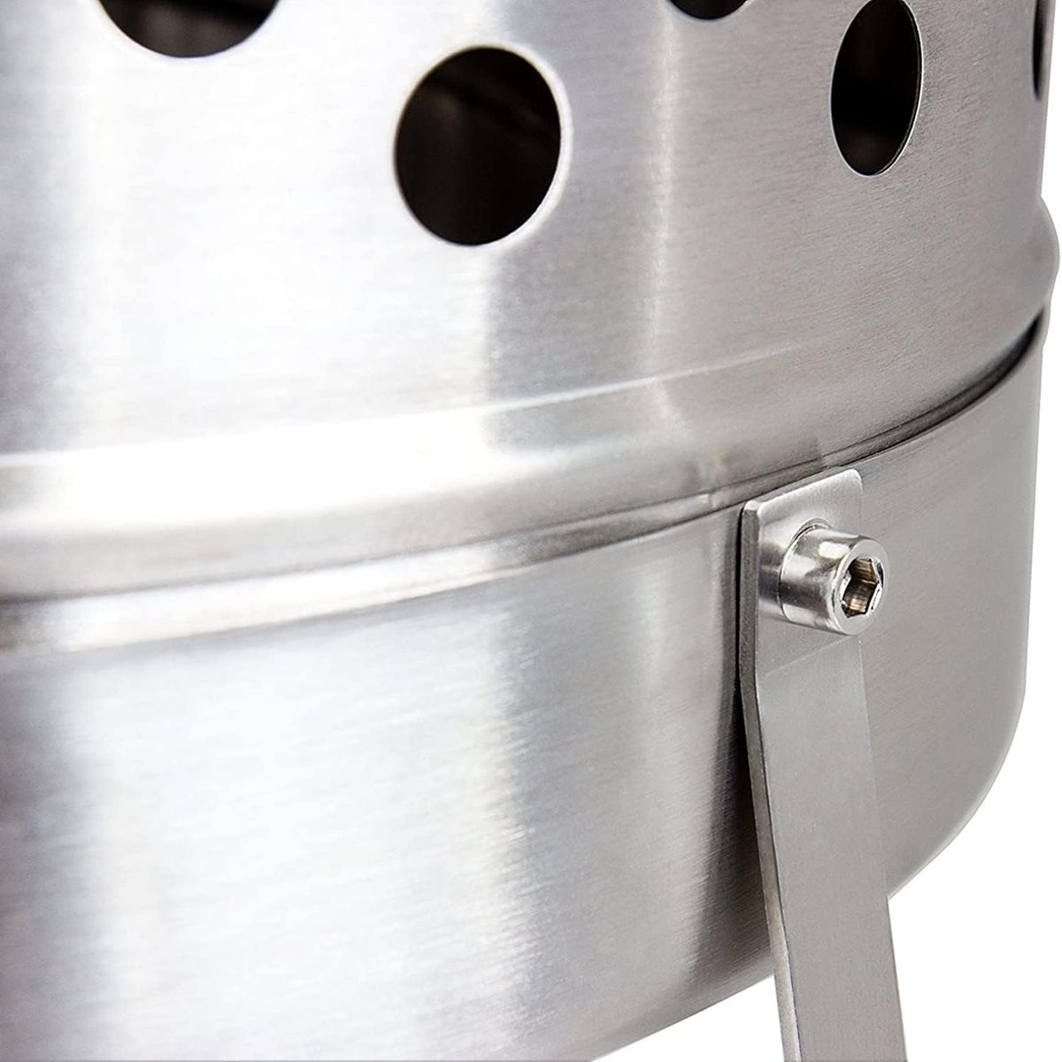 Feuerhand Fire Barrel Pyron, Stainless Steel Double-Walled Fire Pit for Yard or Patio, Feet Protect Ground Surface, 29" High, Great for Cooking Outdoors