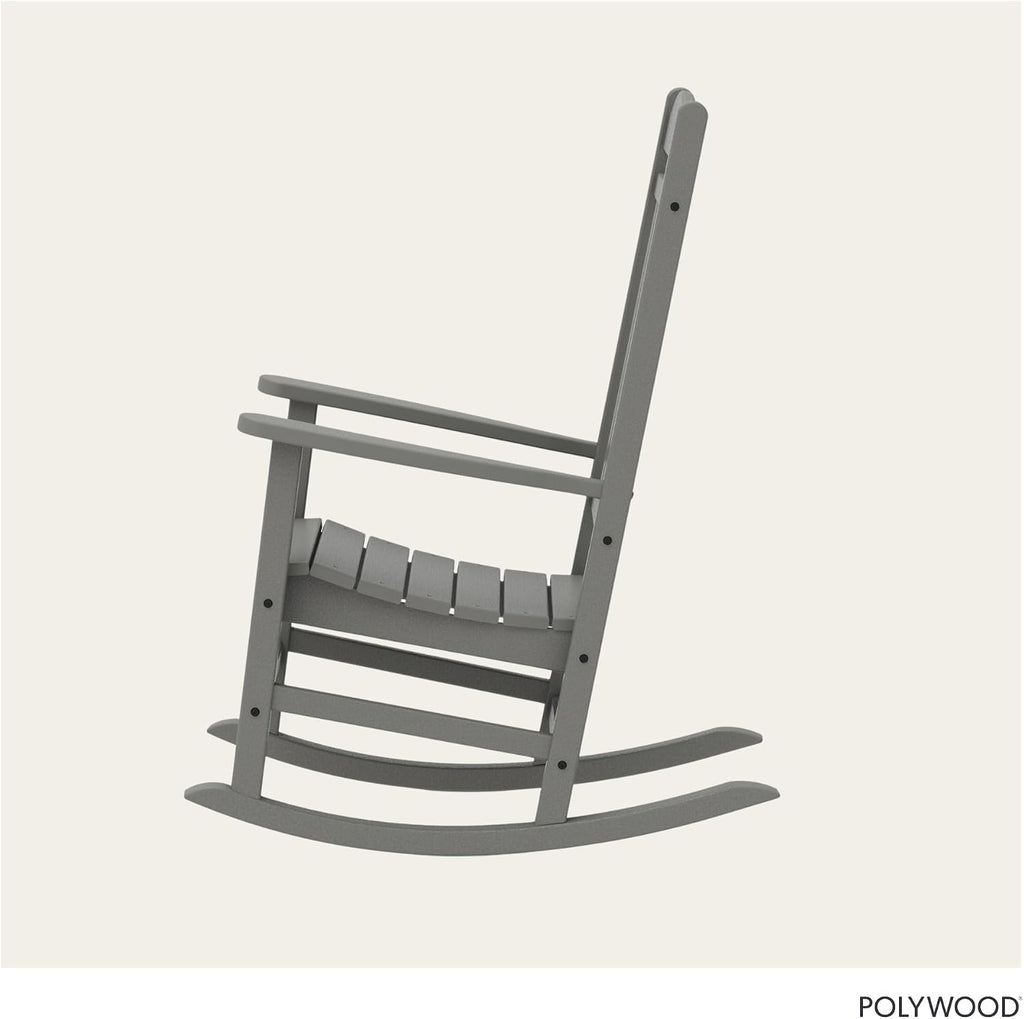 POLYWOOD Presidential Rocking Chair in Slate Grey
