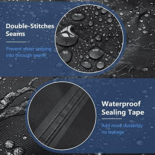 STARTWO Outdoor Furniture Cover Waterproof 4 Piece, Black, Regular, 420D
