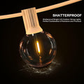 50FT LED G40 Globe String Lights White with 50+2 Dimmable Edison Bulbs