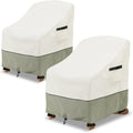 Patio Adirondack Chair Cover 2 Pack,Waterproof Heavy Duty Outdoor Chair Covers,Patio Adirondack Chair Cover for Outdoor Chair(30W x 34 D x 36 H inches),White&Grayish Green