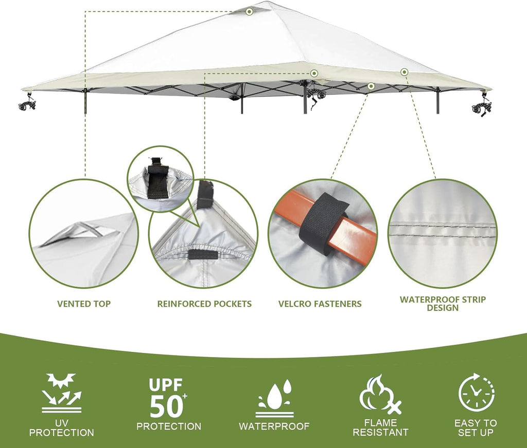 13x13 Canopy Replacement Top Cover with Air Vent-Top only