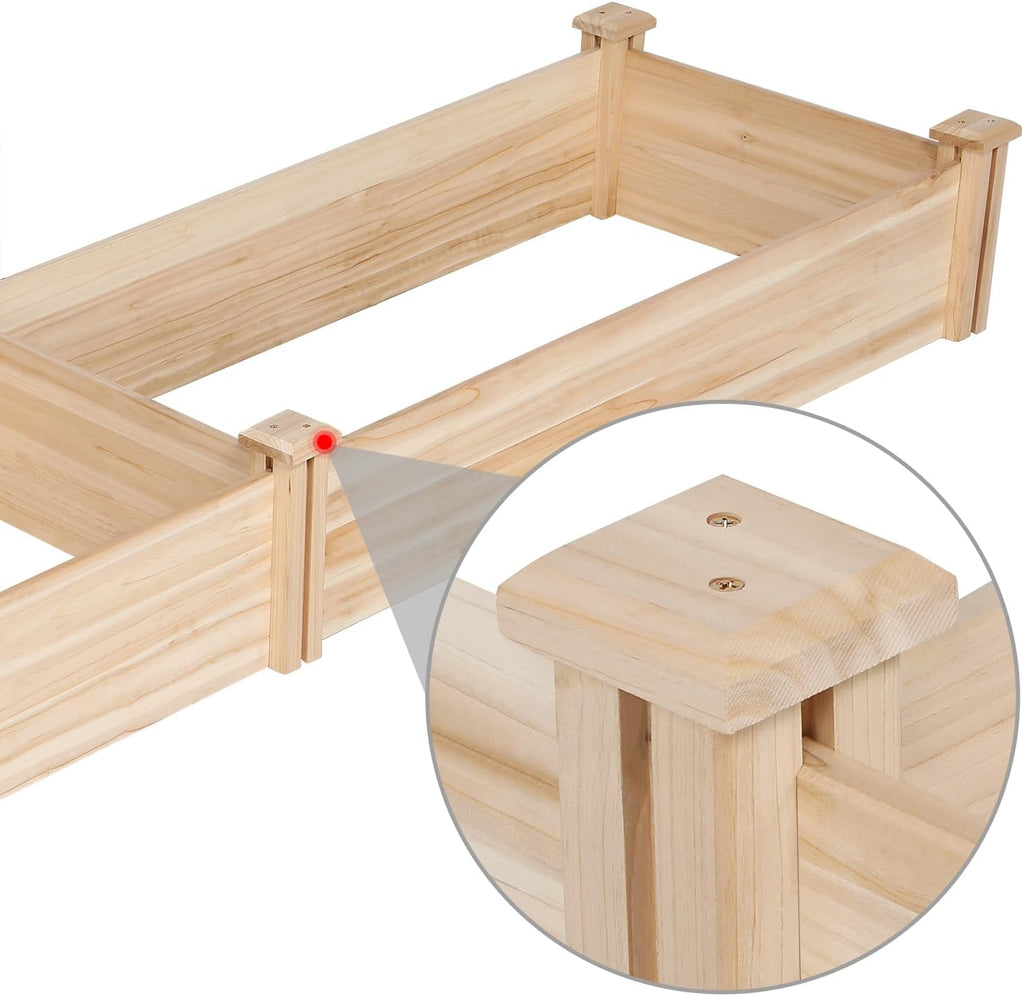 Yaheetech Raised Garden Bed Wooden Planter Box for Vegetables/Flowers, Wood