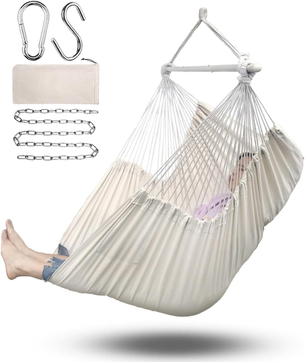 ADVOKAIR Hammock Chair Swing XXL, 1/3 Larger Than Standard, 500lbs