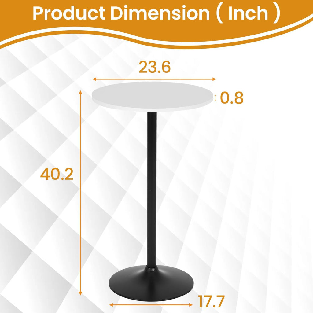 nchanmar bar table 40" height round pub table, close-up detail