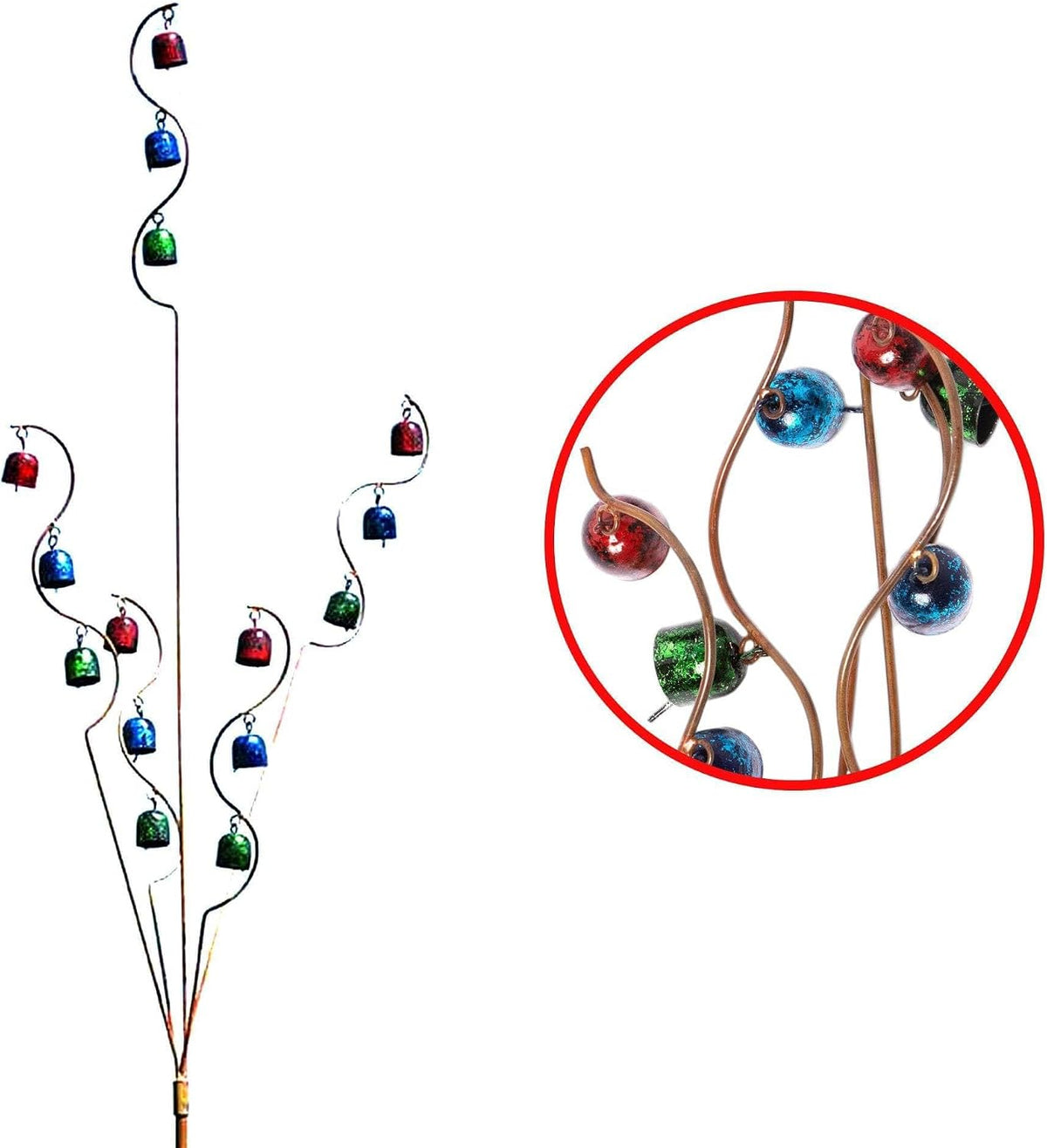 Happy Gardens Bell Spiral Garden Stake Multicolor