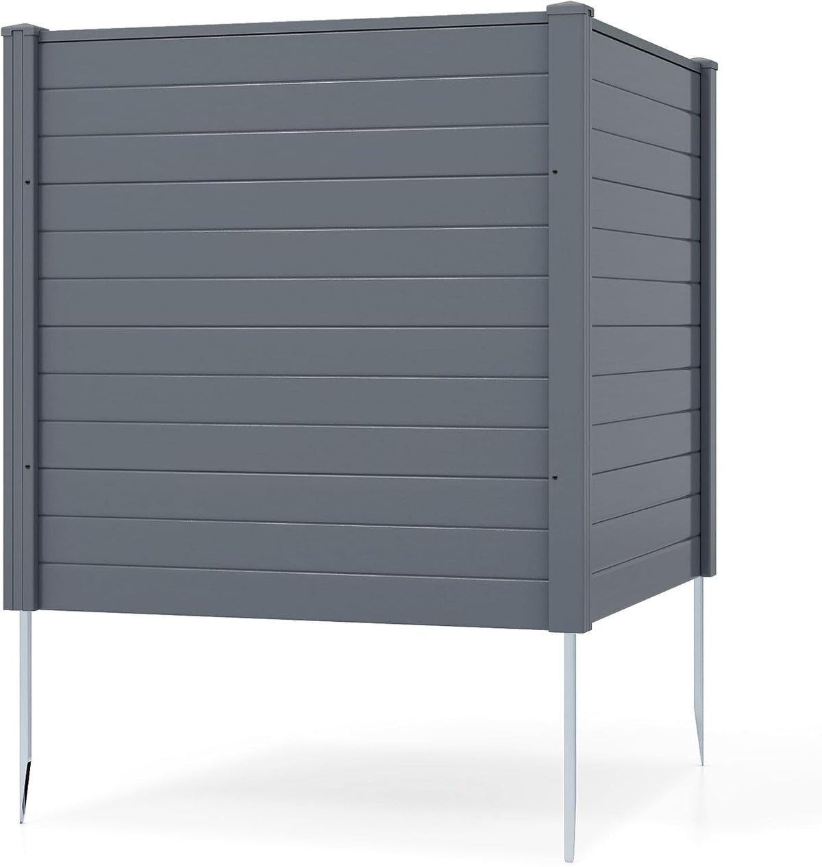 GIANTEX No-Dig Air Conditioner Fence, 2 Panels, 48''W x 48''H, Gray