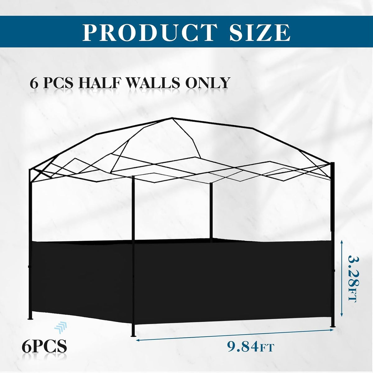 canopy half wall tent sidewall for 10x10 pop shown in use