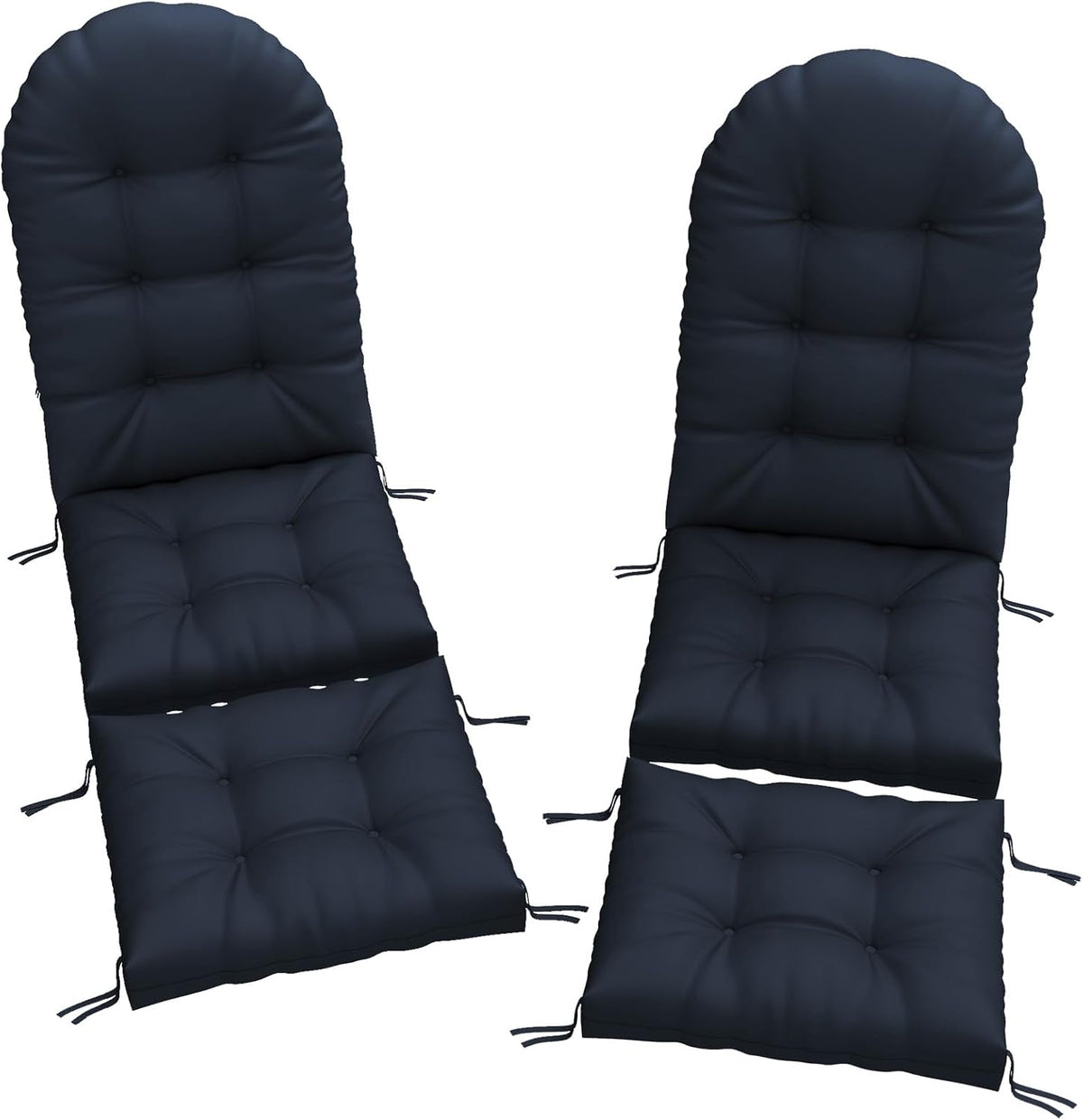 Adirondack Chair Cushions 44x19x4 Inch Set of 2, Dark Blue