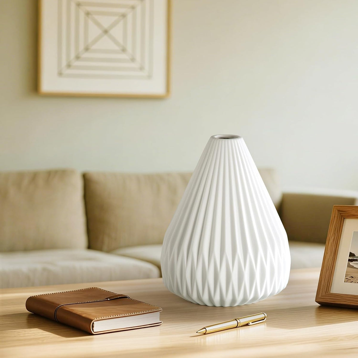 9.1" Decorative Ceramic Table Lamp Living Room,Bedroom,Corded,Bulb Included