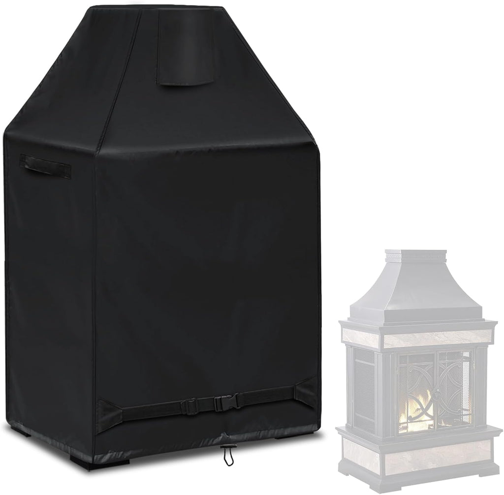 Outdoor Fireplace Cover 100% Waterproof - 37"W x 26"D x 56"H