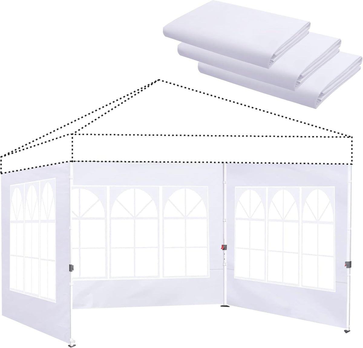 Church Window Canopy Sidewalls for 8x8 Pop Up Canopy