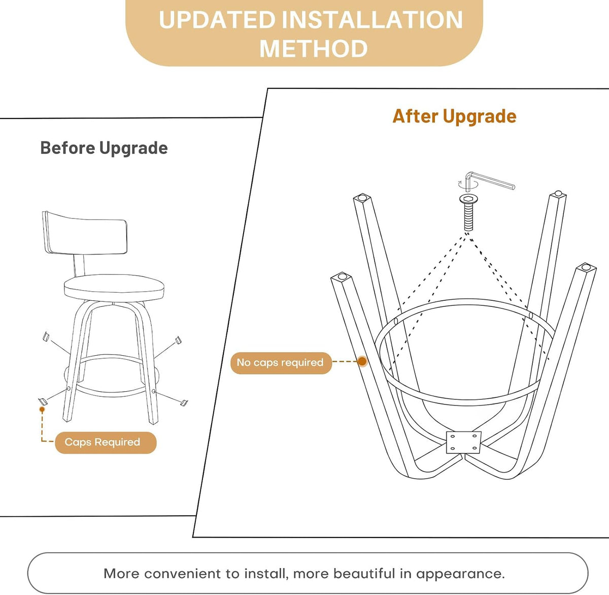 29" Bar Height Swivel Bar Stools Set of 2 with Back, White