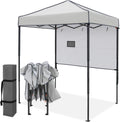 EAGLE PEAK 6x4 Instant Pop Up Canopy Tent with 1 Half Wall, Gray
