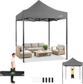 COBIZI 6.6x6.6 Pop up Heavy Duty Canopy Tent Without Sidewalls, Gray