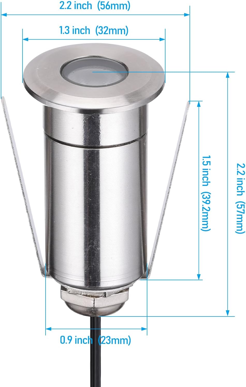 leonlite 12-pack 3000k recessed low voltage deck light on a desk or shelf