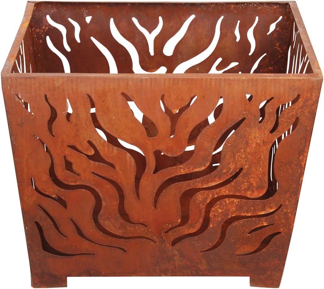 esschert design fire basket with legs, close-up detail