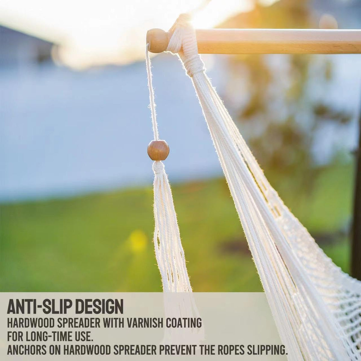 joyview hanging hammock chair, caribbean rope swing chair showing dimensions