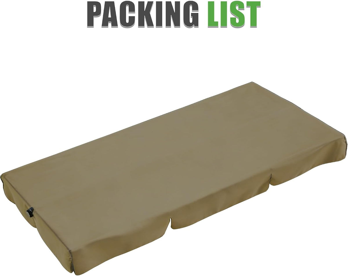 3 Person Patio Swing Replacement Canopy, Khaki