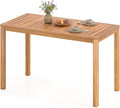 Tangkula Acacia Wood Outdoor Dining Table for 4-6