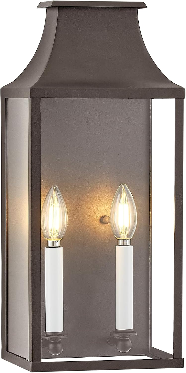 18" Medium Classic Outdoor Wall Light, House Exterior Sconce Lantern