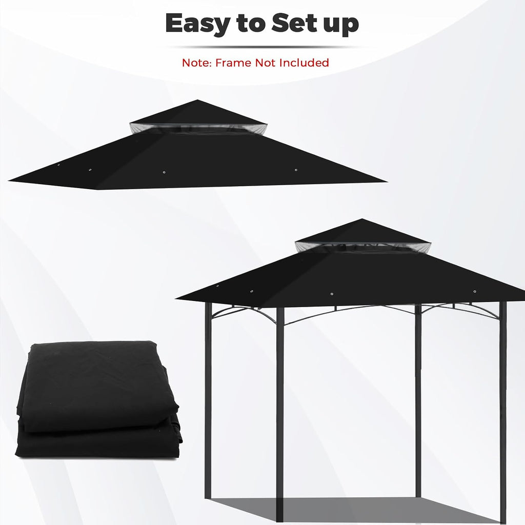 10x10 canopy replacement top for target madaga gazebo, side view
